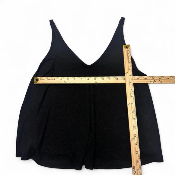 Free People Going Out Casual Black Tank Flowy Tank Top With Open Back Size XS - Picture 4 of 5